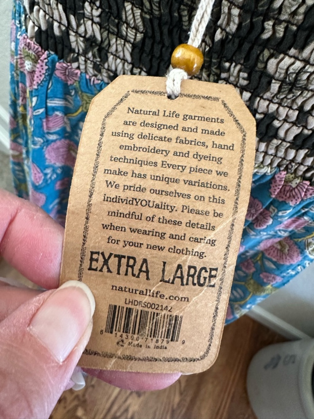 Natural Life Floral Two-Tone Maxi Dress — Black & Teal Floral size XL NWT - Picture 3 of 7